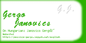 gergo janovics business card